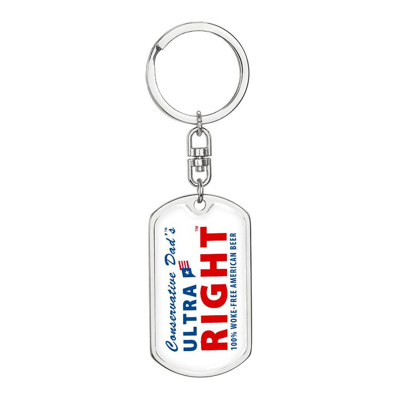 Conservative Dad's Ultra Right Beer Keychain