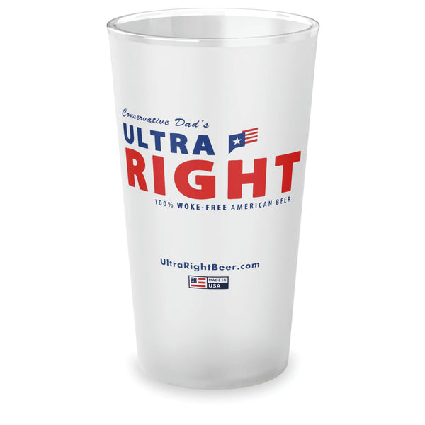 Official Conservative Dad ULTRA RIGHT Frosted Beer Glass Ultra Right