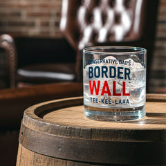 Border Wall Tee Kee Laaa Rocks Glass