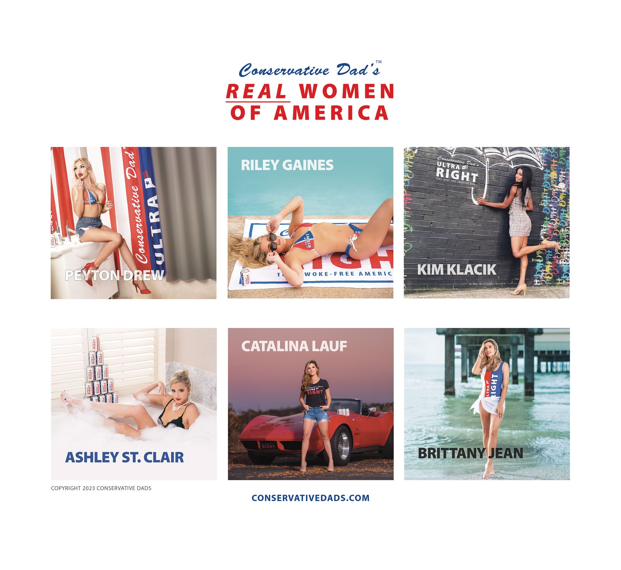 Conservative Dad s Real Women Of America 2024 Calendar Ultra Right Beer 