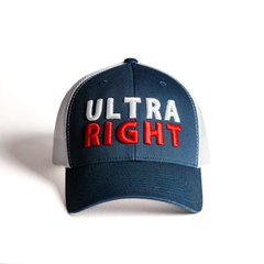 Official Navy/White & Solid Navy Ultra Right Beer 3D Puff Hats