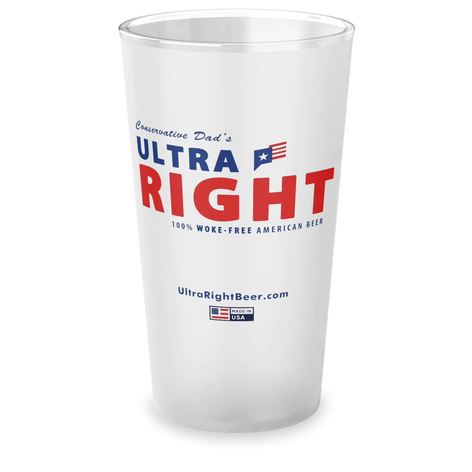 Official Conservative Dad ULTRA RIGHT Frosted Beer Glass