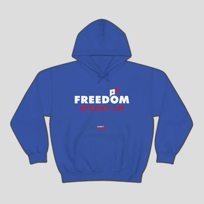Classic Freedom Speaks Up Blue Hoodie