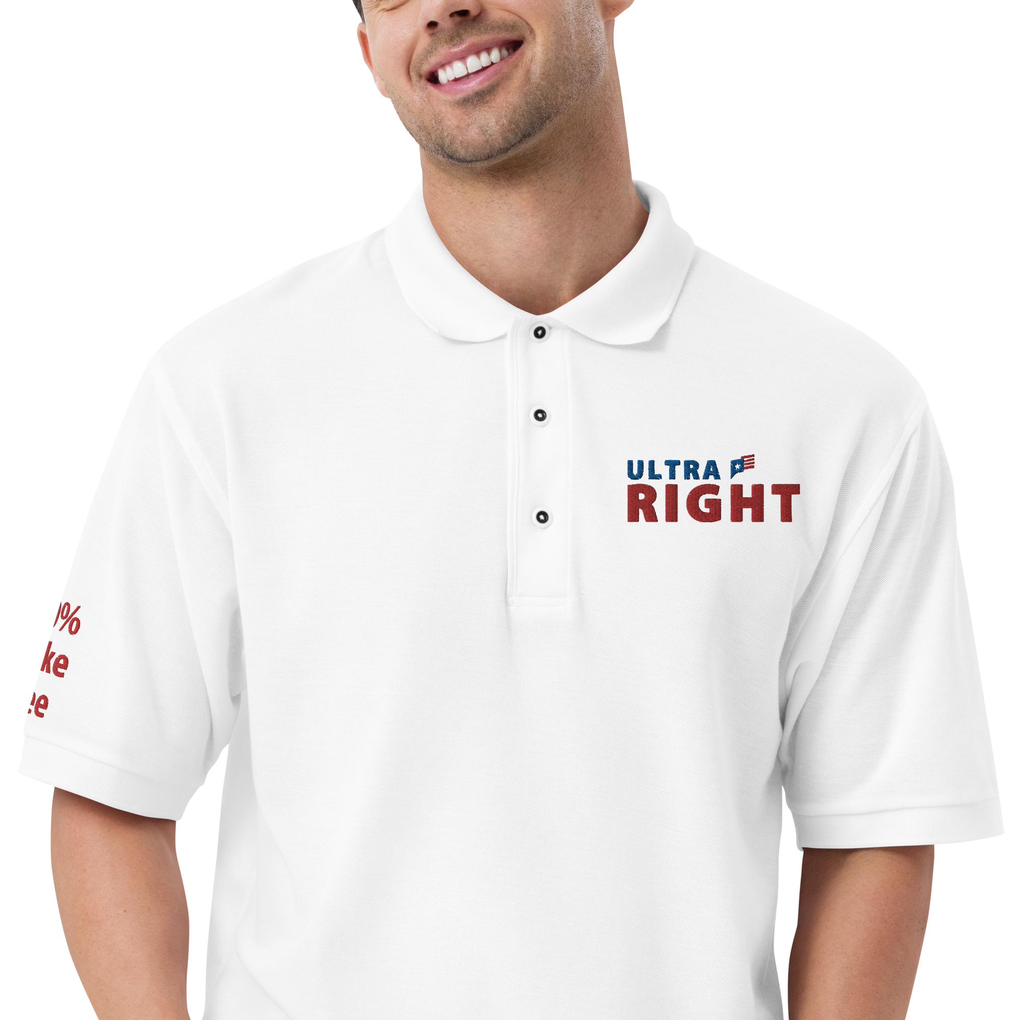 Official Conservative Dad ULTRA RIGHT Men's Premium Embroidered Polo